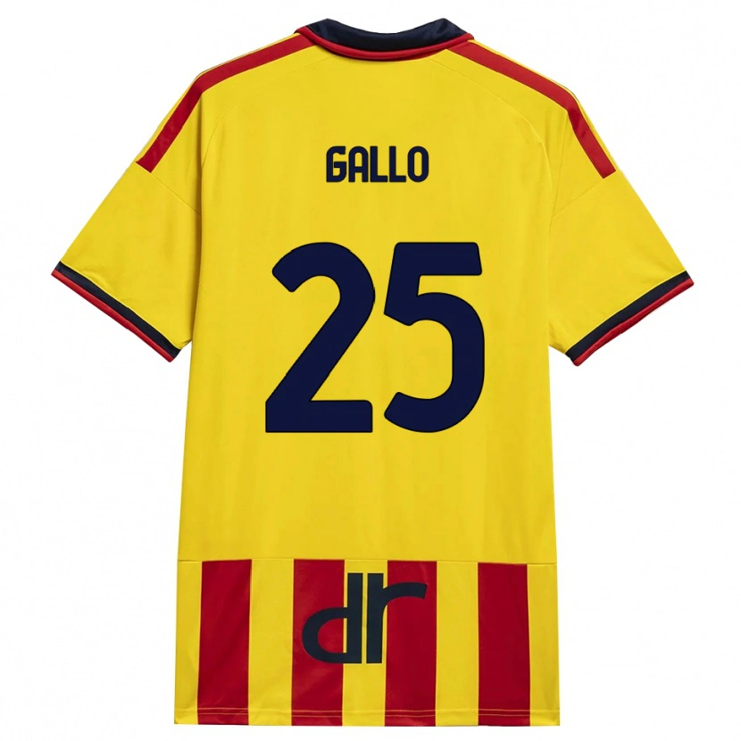 Danxen Niño Camiseta Antonino Gallo #25 Amarillo Rojo 1ª Equipación 2026/27 La Camisa México