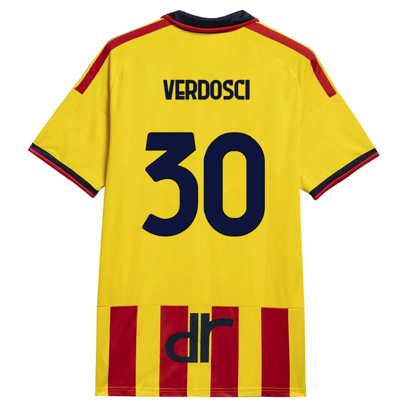 Danxen Niño Camiseta Simone Verdosci #30 Amarillo Rojo 1ª Equipación 2026/27 La Camisa México
