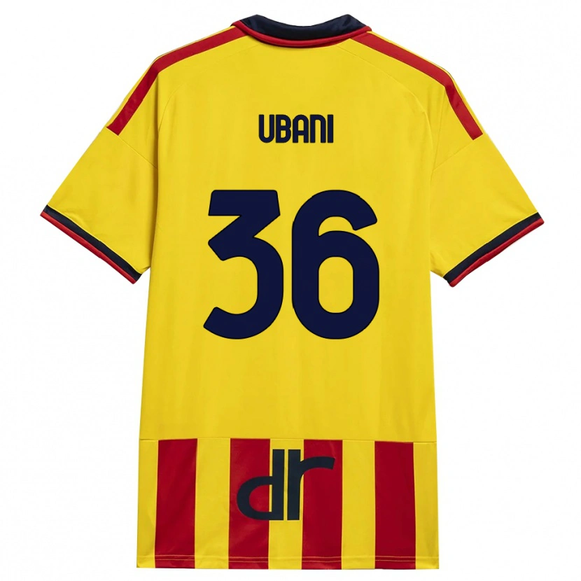 Danxen Niño Camiseta Marlon Ubani #36 Amarillo Rojo 1ª Equipación 2026/27 La Camisa México
