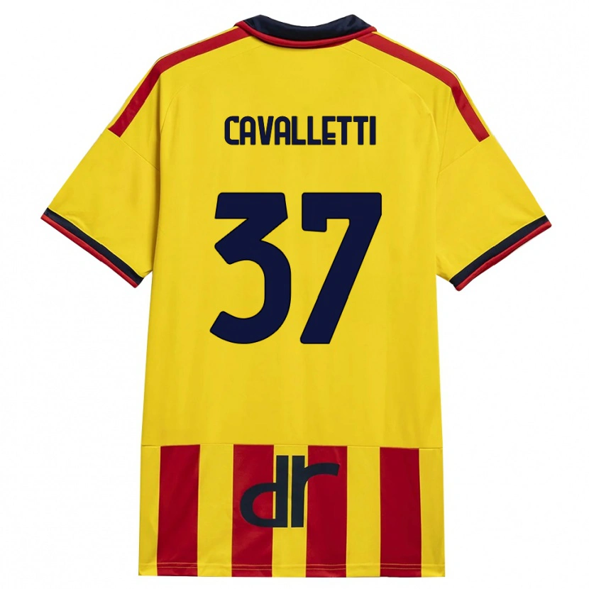 Danxen Niño Camiseta Cristian Cavalletti #37 Amarillo Rojo 1ª Equipación 2026/27 La Camisa México