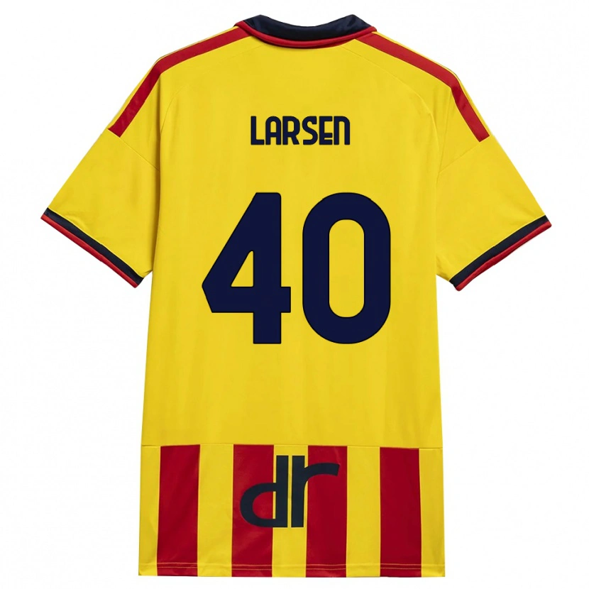 Danxen Niño Camiseta Emil Larsen #40 Amarillo Rojo 1ª Equipación 2026/27 La Camisa México