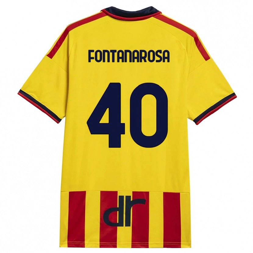 Danxen Niño Camiseta Andrea Fontanarosa #40 Amarillo Rojo 1ª Equipación 2026/27 La Camisa México