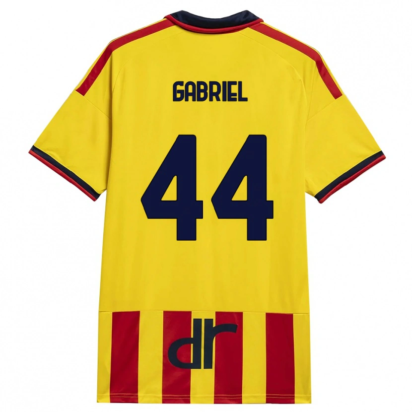 Danxen Niño Camiseta Tiago Gabriel #44 Amarillo Rojo 1ª Equipación 2026/27 La Camisa México