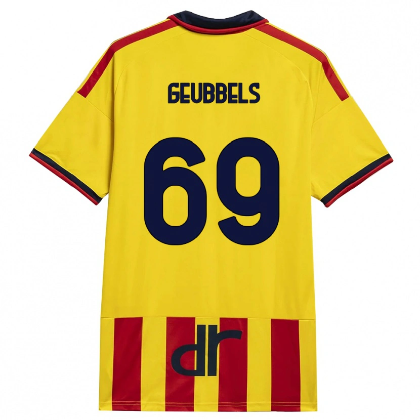 Danxen Niño Camiseta Willem Geubbels #69 Amarillo Rojo 1ª Equipación 2026/27 La Camisa México