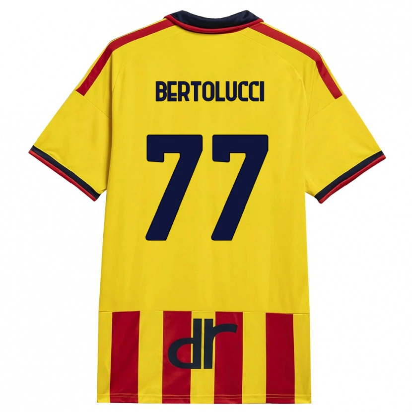 Danxen Niño Camiseta Sandro Bertolucci #77 Amarillo Rojo 1ª Equipación 2026/27 La Camisa México