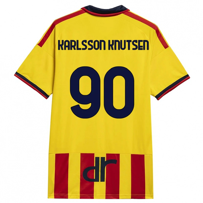Danxen Niño Camiseta Storm Karlsson Knutsen #90 Amarillo Rojo 1ª Equipación 2026/27 La Camisa México