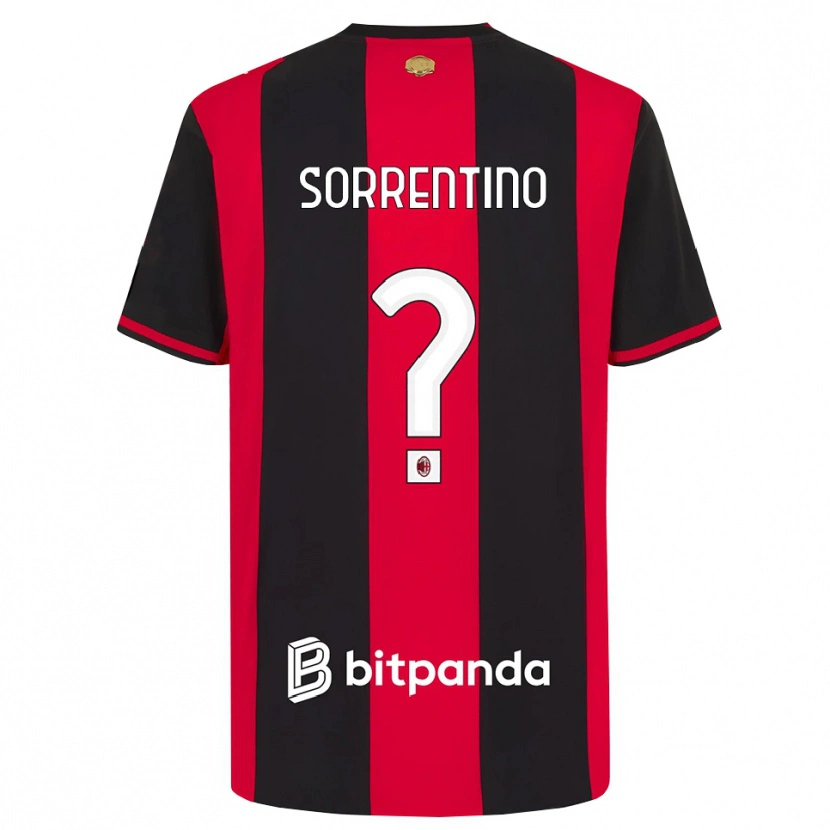 Danxen Niño Camiseta Cristian Sorrentino #0 Rojo Negro Blanco 1ª Equipación 2026/27 La Camisa México