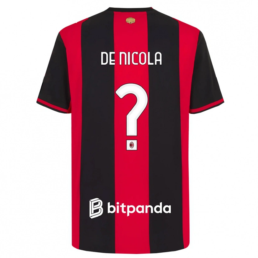 Danxen Niño Camiseta Donato De Nicola #0 Rojo Negro Blanco 1ª Equipación 2026/27 La Camisa México