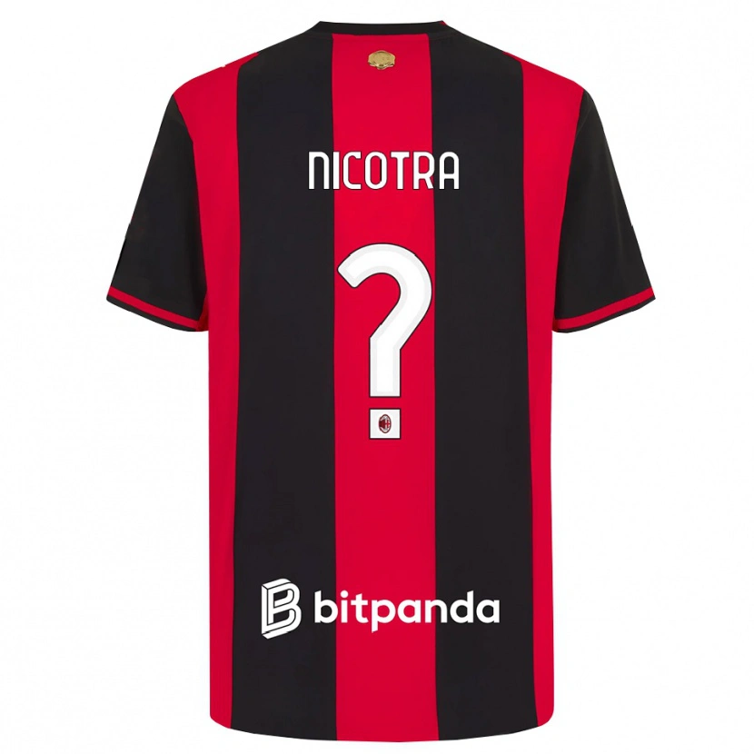 Danxen Niño Camiseta Riccardo Nicotra #0 Rojo Negro Blanco 1ª Equipación 2026/27 La Camisa México