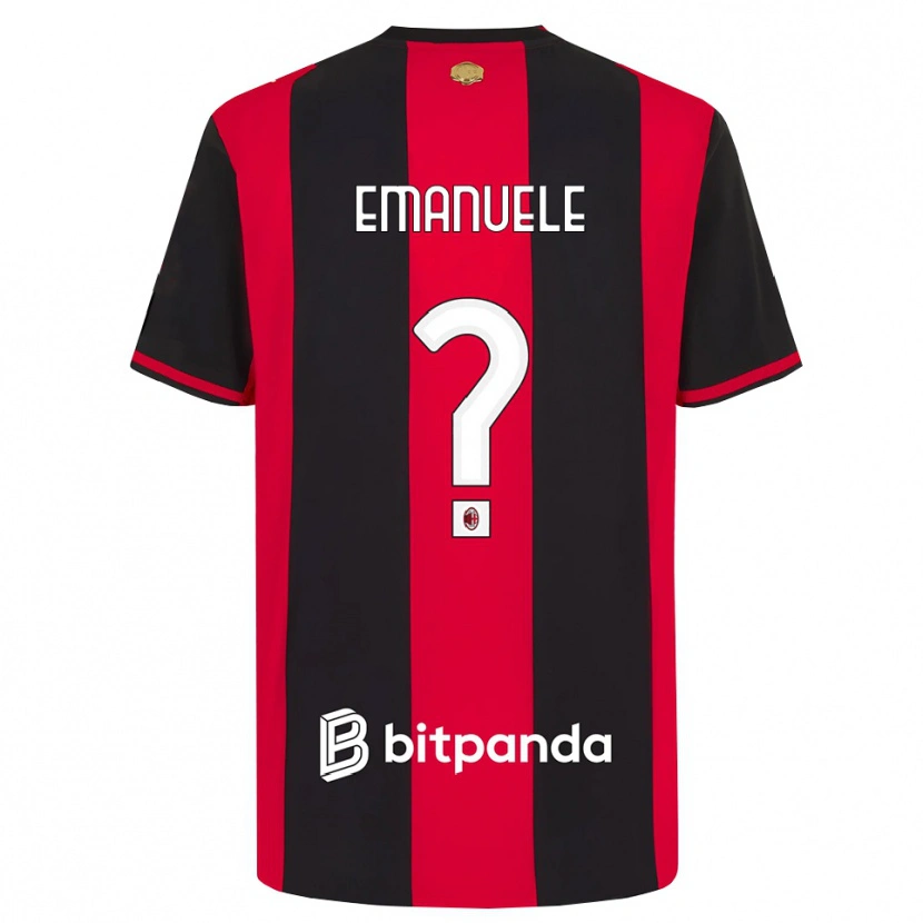 Danxen Niño Camiseta Emanuele Benedetti #0 Rojo Negro Blanco 1ª Equipación 2026/27 La Camisa México