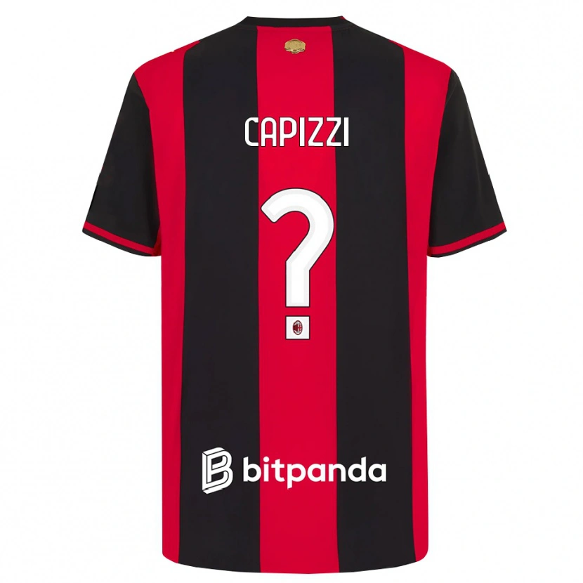 Danxen Niño Camiseta Edoardo Capizzi #0 Rojo Negro Blanco 1ª Equipación 2026/27 La Camisa México