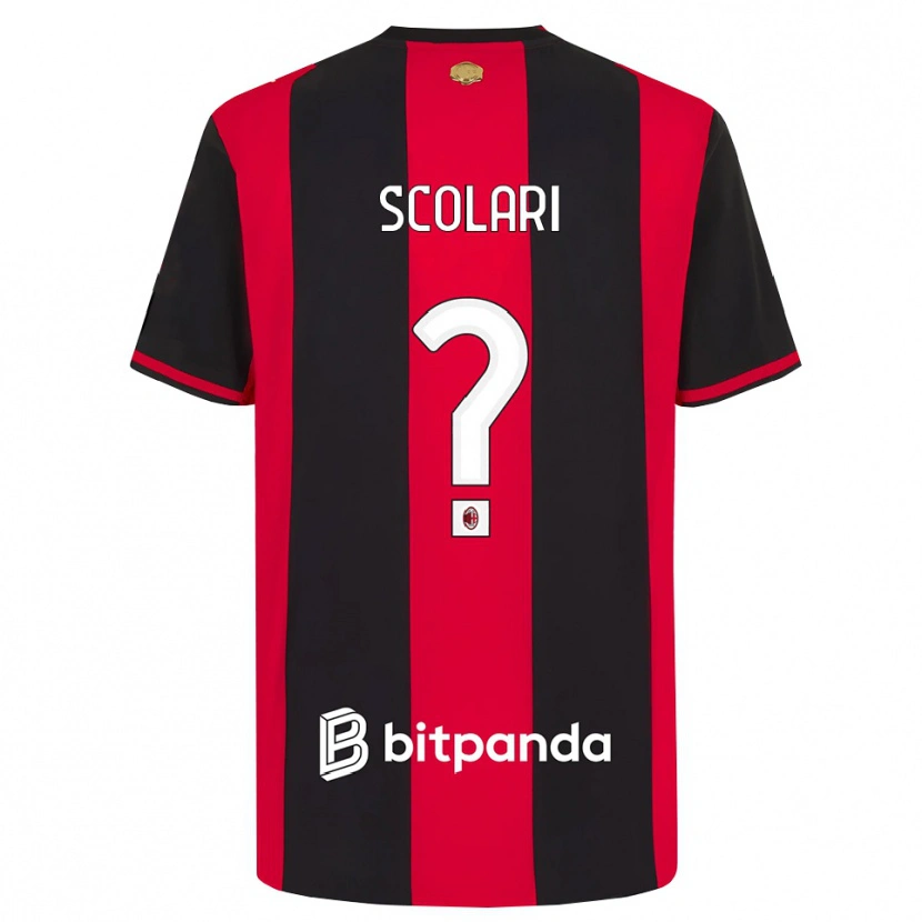 Danxen Niño Camiseta Davide Scolari #0 Rojo Negro Blanco 1ª Equipación 2026/27 La Camisa México