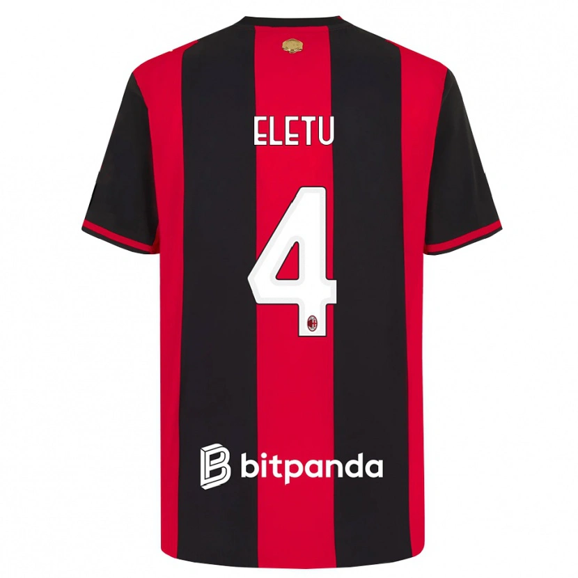 Danxen Niño Camiseta Victor Eletu #4 Rojo Negro Blanco 1ª Equipación 2026/27 La Camisa México