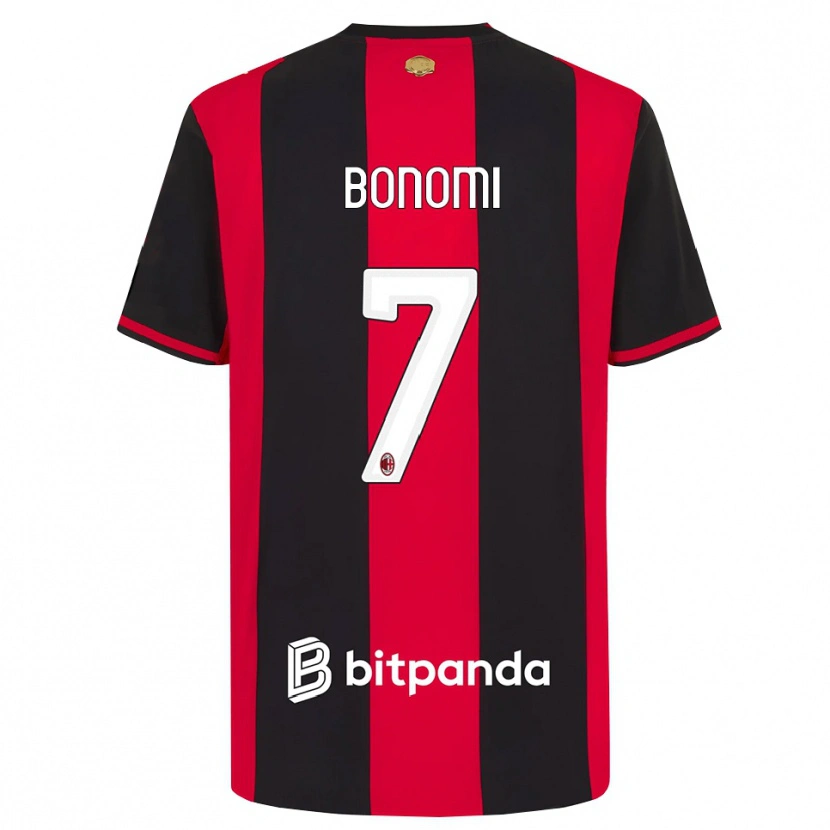 Danxen Niño Camiseta Alessandro Bonomi #7 Rojo Negro Blanco 1ª Equipación 2026/27 La Camisa México