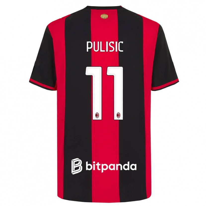 Danxen Niño Camiseta Christian Pulisic #11 Rojo Negro Blanco 1ª Equipación 2026/27 La Camisa México