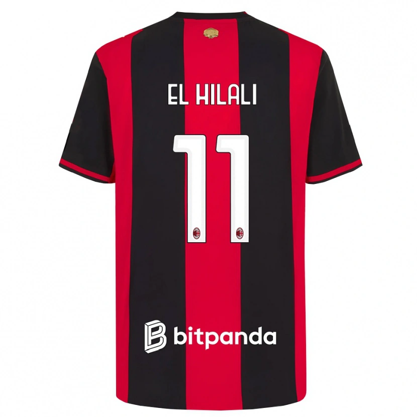 Danxen Niño Camiseta Youns El Hilali #11 Rojo Negro Blanco 1ª Equipación 2026/27 La Camisa México