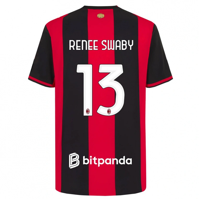 Danxen Niño Camiseta Allyson Renee Swaby #13 Rojo Negro Blanco 1ª Equipación 2026/27 La Camisa México