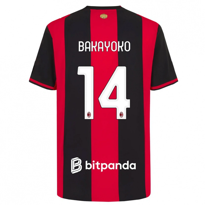 Danxen Niño Camiseta Tiemoue Bakayoko #14 Rojo Negro Blanco 1ª Equipación 2026/27 La Camisa México