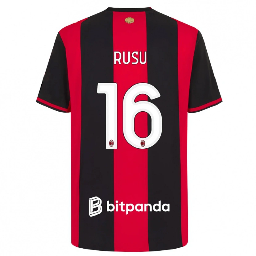 Danxen Niño Camiseta Ryan Rusu #16 Rojo Negro Blanco 1ª Equipación 2026/27 La Camisa México