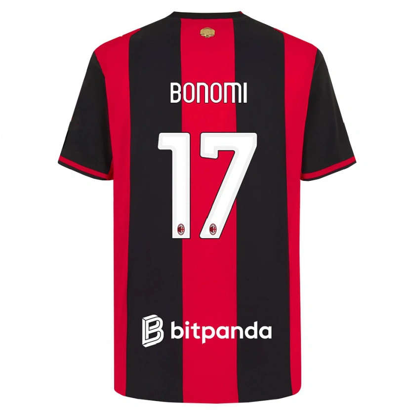 Danxen Niño Camiseta Francesco Bonomi #17 Rojo Negro Blanco 1ª Equipación 2026/27 La Camisa México
