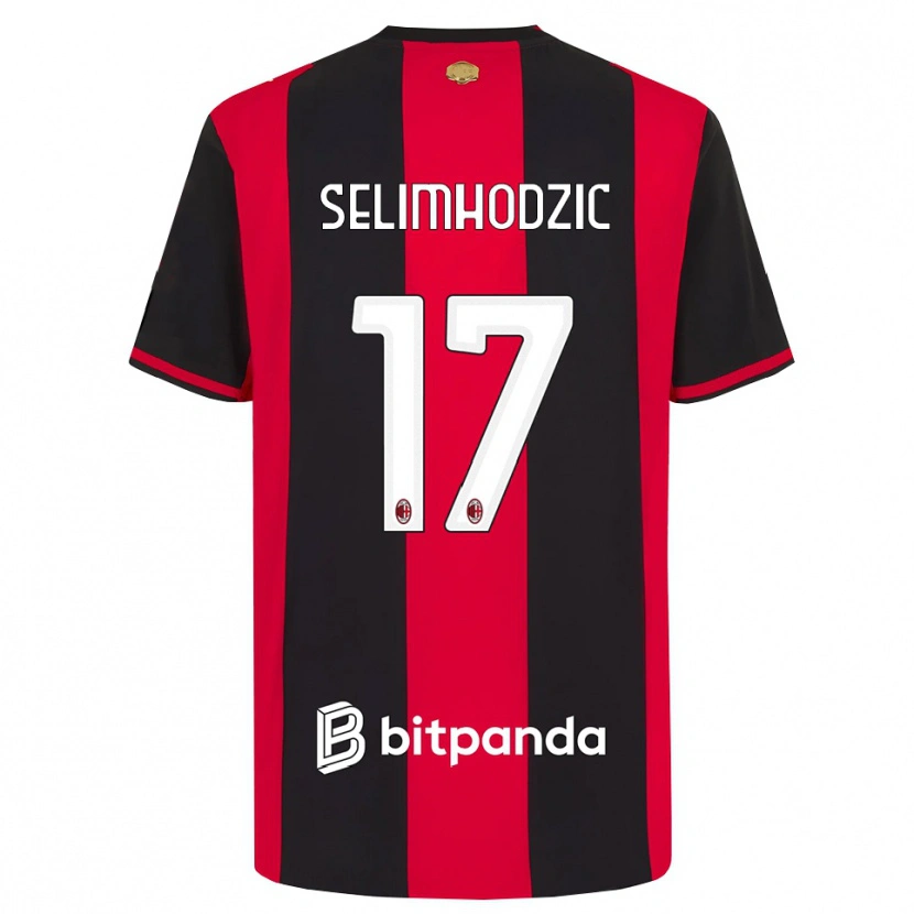 Danxen Niño Camiseta Noa Selimhodzic #17 Rojo Negro Blanco 1ª Equipación 2026/27 La Camisa México