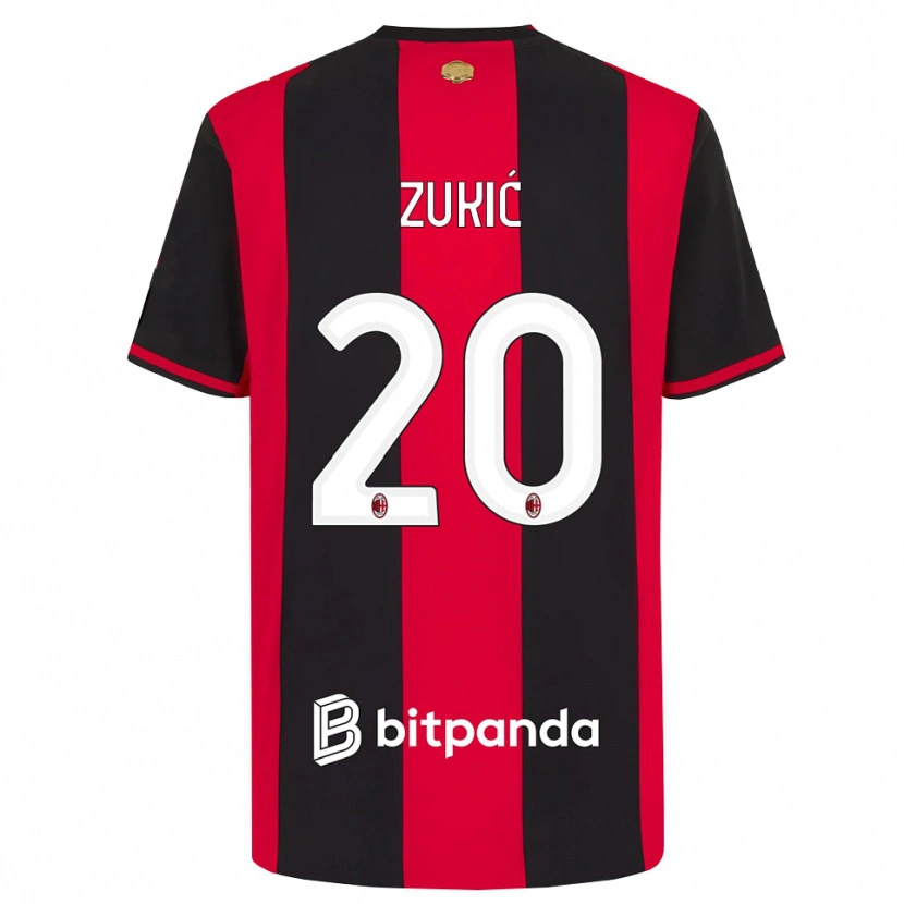 Danxen Niño Camiseta Damir Zukic #20 Rojo Negro Blanco 1ª Equipación 2026/27 La Camisa México