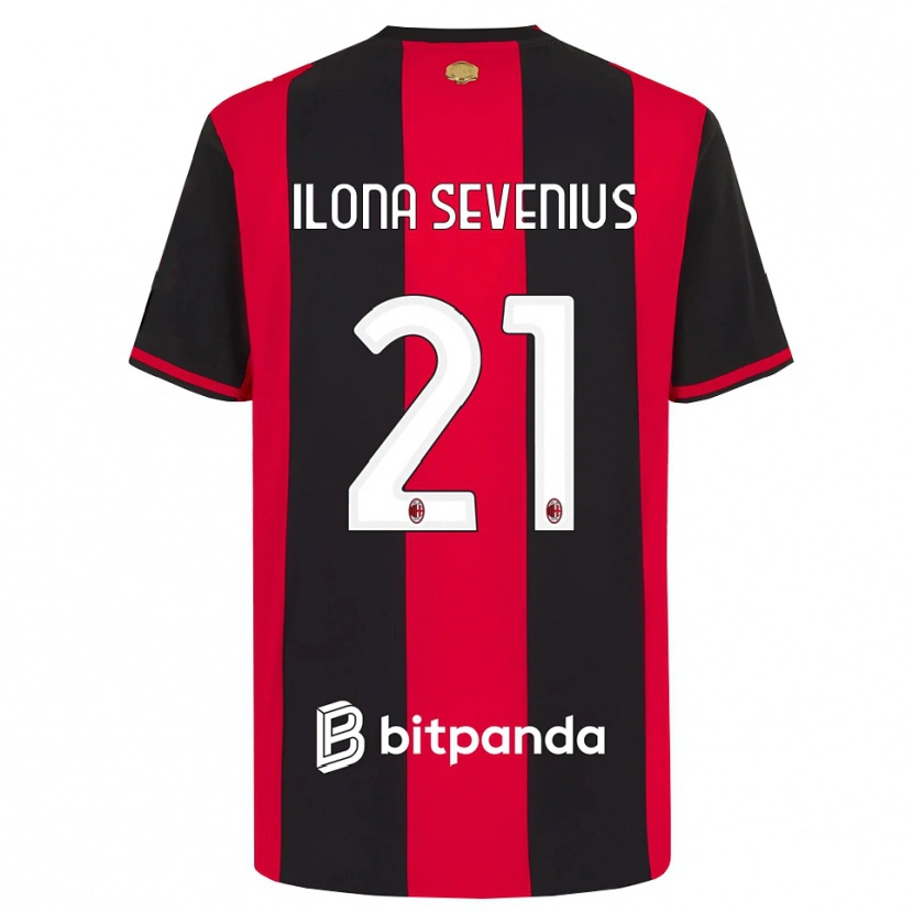 Danxen Niño Camiseta Oona Ilona Sevenius #21 Rojo Negro Blanco 1ª Equipación 2026/27 La Camisa México