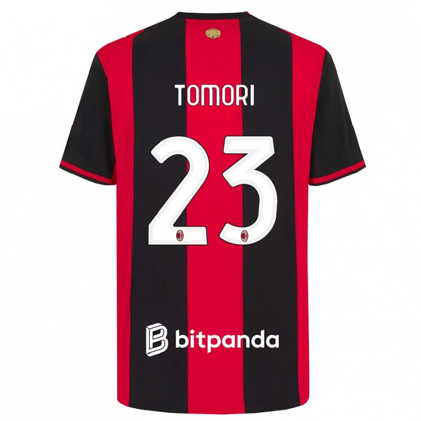 Danxen Niño Camiseta Fikayo Tomori #23 Rojo Negro Blanco 1ª Equipación 2026/27 La Camisa México