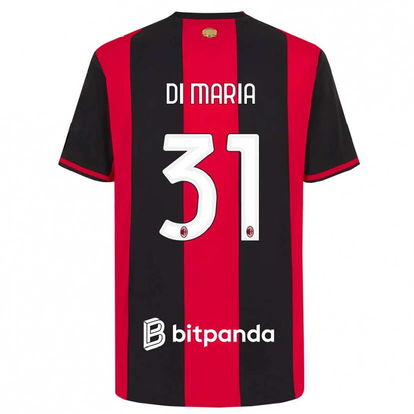Danxen Niño Camiseta Alessandro Di Maria #31 Rojo Negro Blanco 1ª Equipación 2026/27 La Camisa México