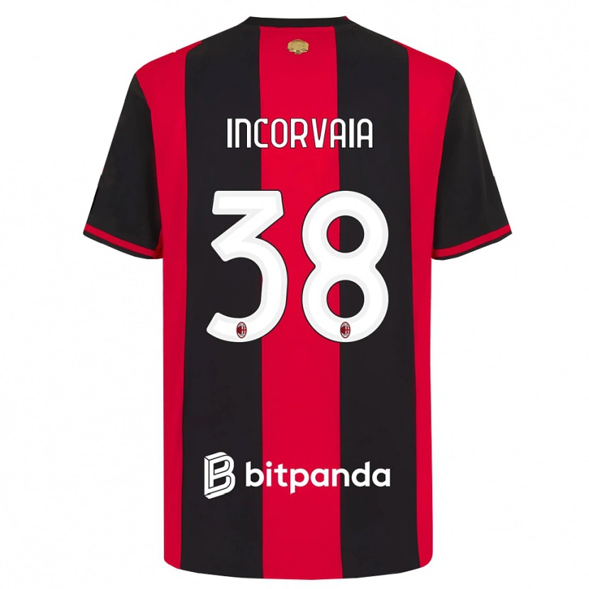 Danxen Niño Camiseta Giovanni Incorvaia #38 Rojo Negro Blanco 1ª Equipación 2026/27 La Camisa México