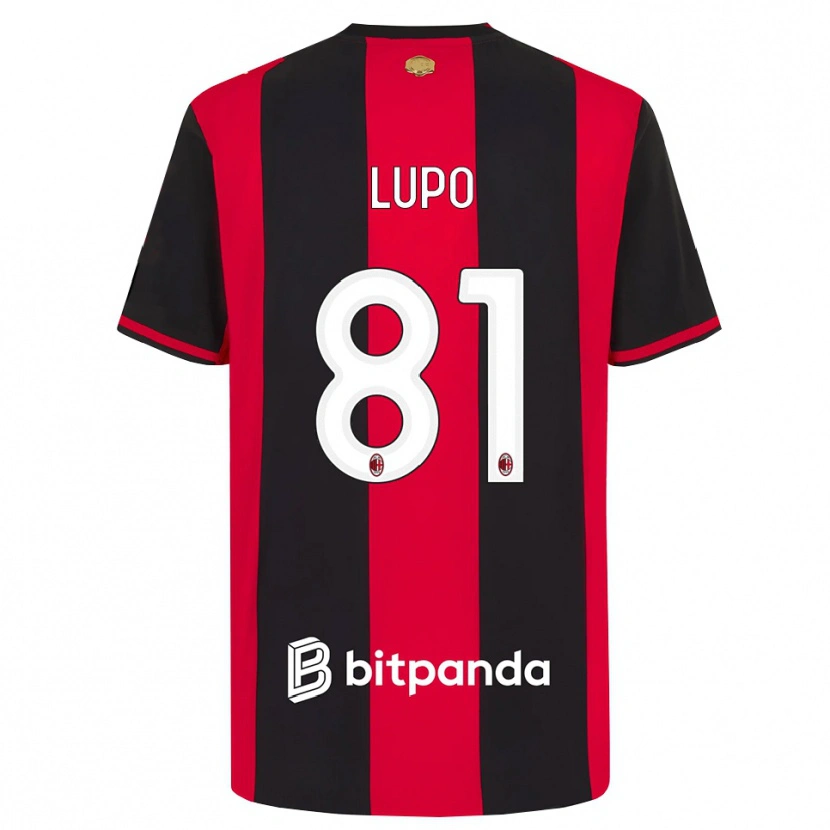 Danxen Niño Camiseta Simone Lupo #81 Rojo Negro Blanco 1ª Equipación 2026/27 La Camisa México
