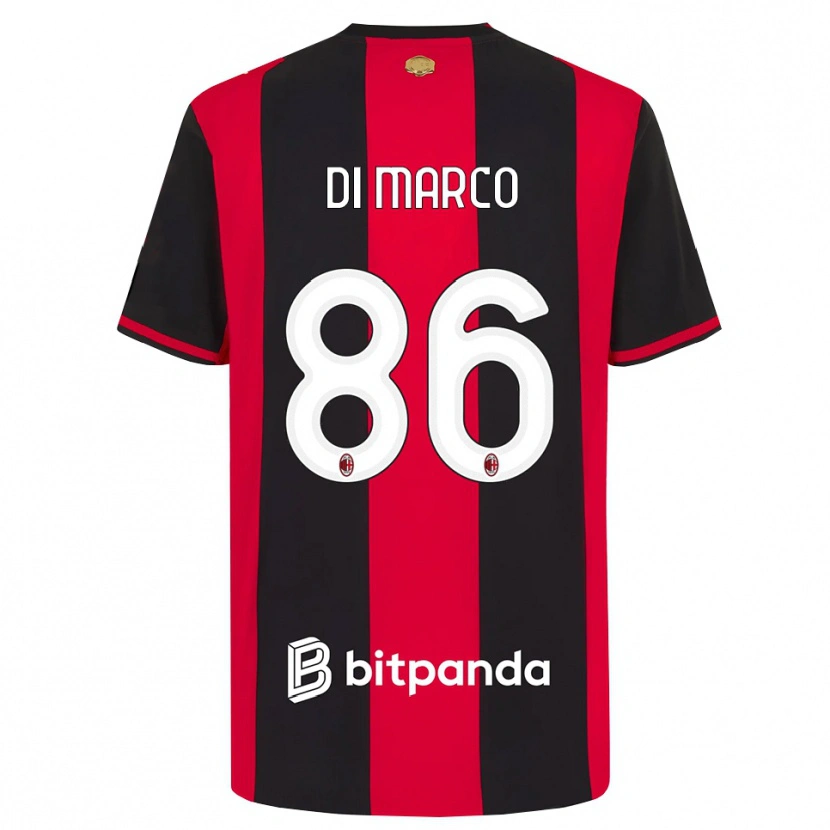 Danxen Niño Camiseta Luca Di Marco #86 Rojo Negro Blanco 1ª Equipación 2026/27 La Camisa México