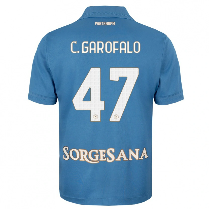 Danxen Niño Camiseta Christian Garofalo #47 Azul Neblina Blanco 1ª Equipación 2026/27 La Camisa México
