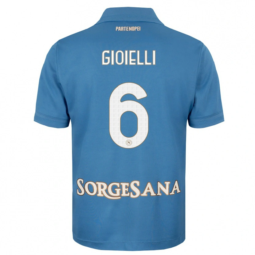 Danxen Niño Camiseta Francesco Pio Gioielli #6 Azul Neblina Blanco 1ª Equipación 2026/27 La Camisa México