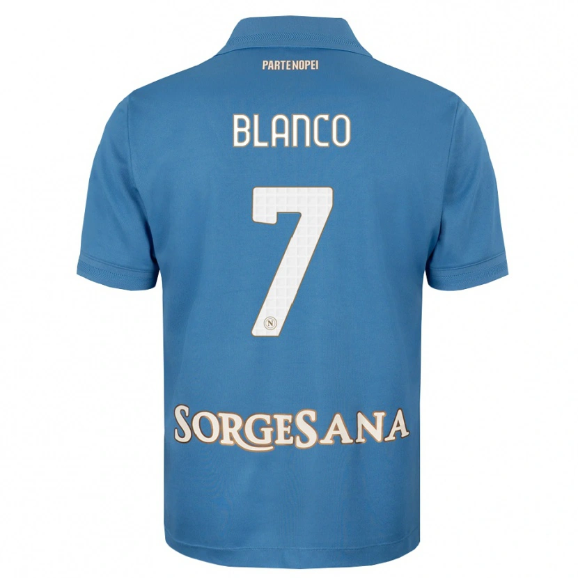 Danxen Niño Camiseta Gimena Blanco #7 Azul Neblina Blanco 1ª Equipación 2026/27 La Camisa México