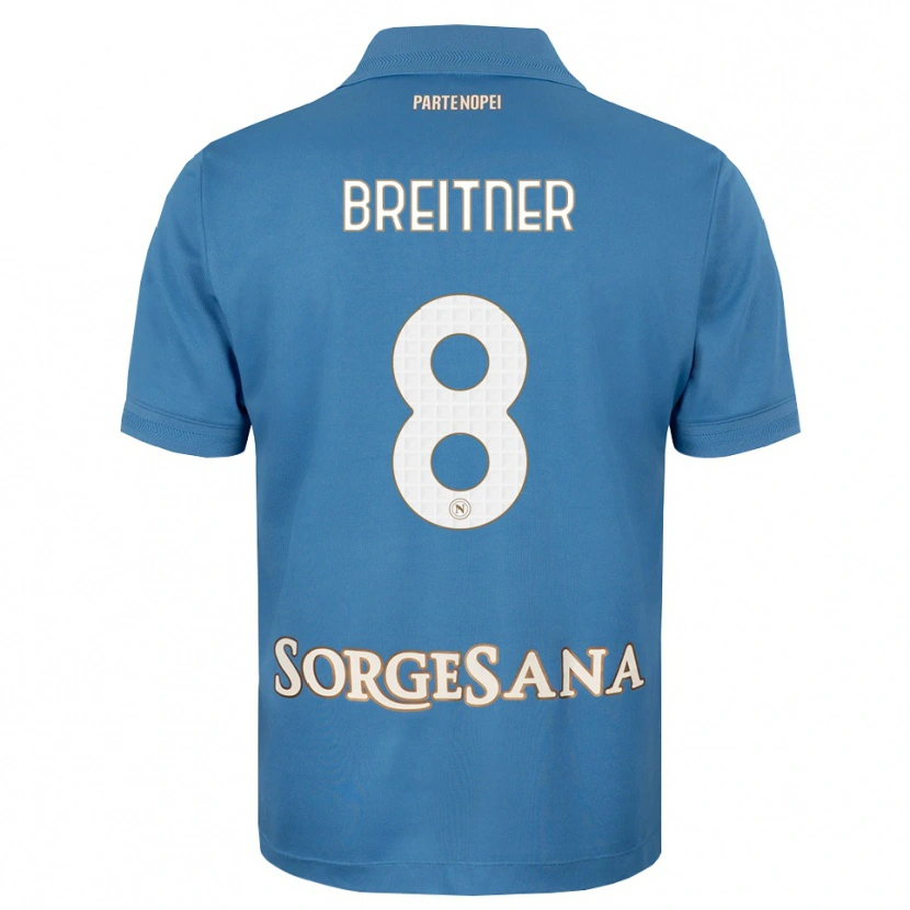 Danxen Niño Camiseta Stephanie Breitner #8 Azul Neblina Blanco 1ª Equipación 2026/27 La Camisa México