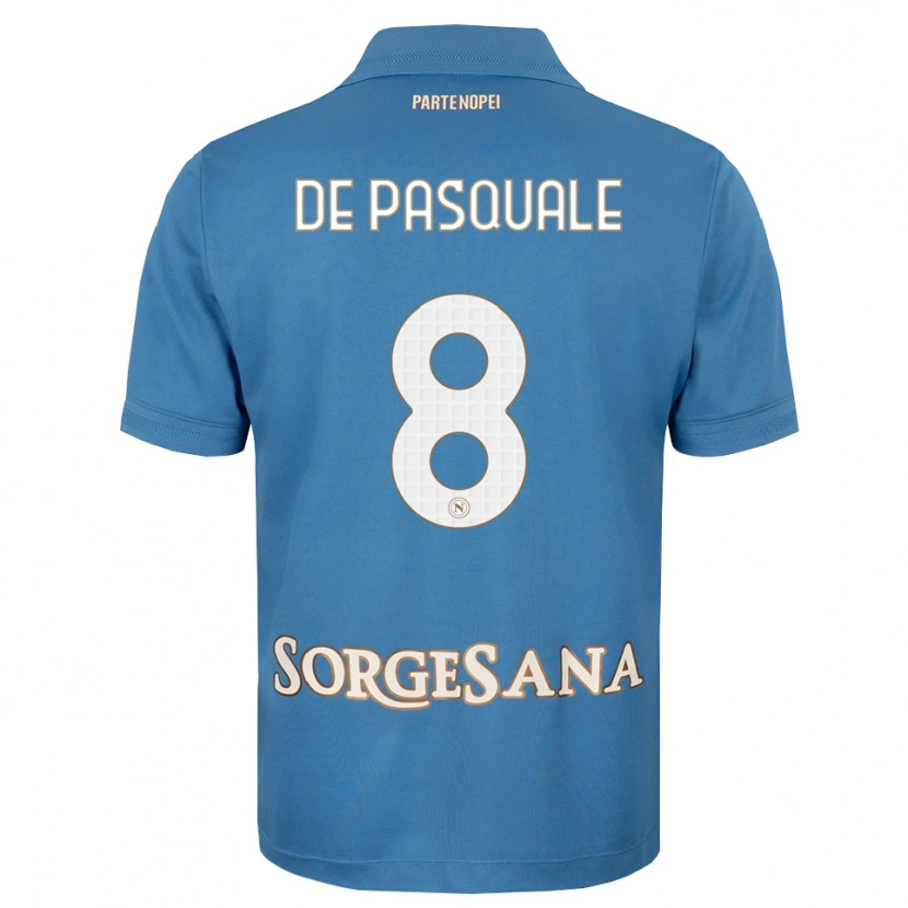 Danxen Niño Camiseta Dylan De Pasquale #8 Azul Neblina Blanco 1ª Equipación 2026/27 La Camisa México