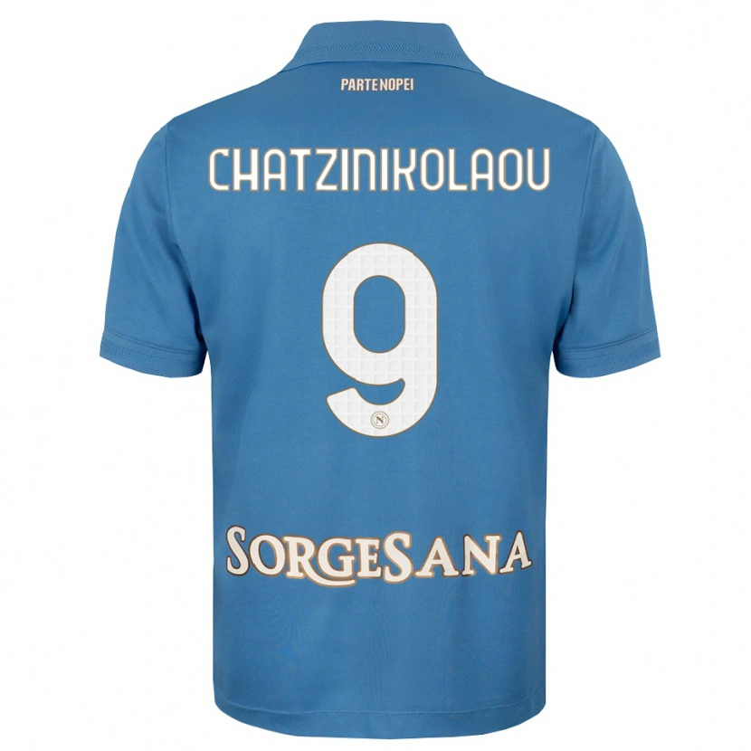 Danxen Niño Camiseta Despoina Chatzinikolaou #9 Azul Neblina Blanco 1ª Equipación 2026/27 La Camisa México