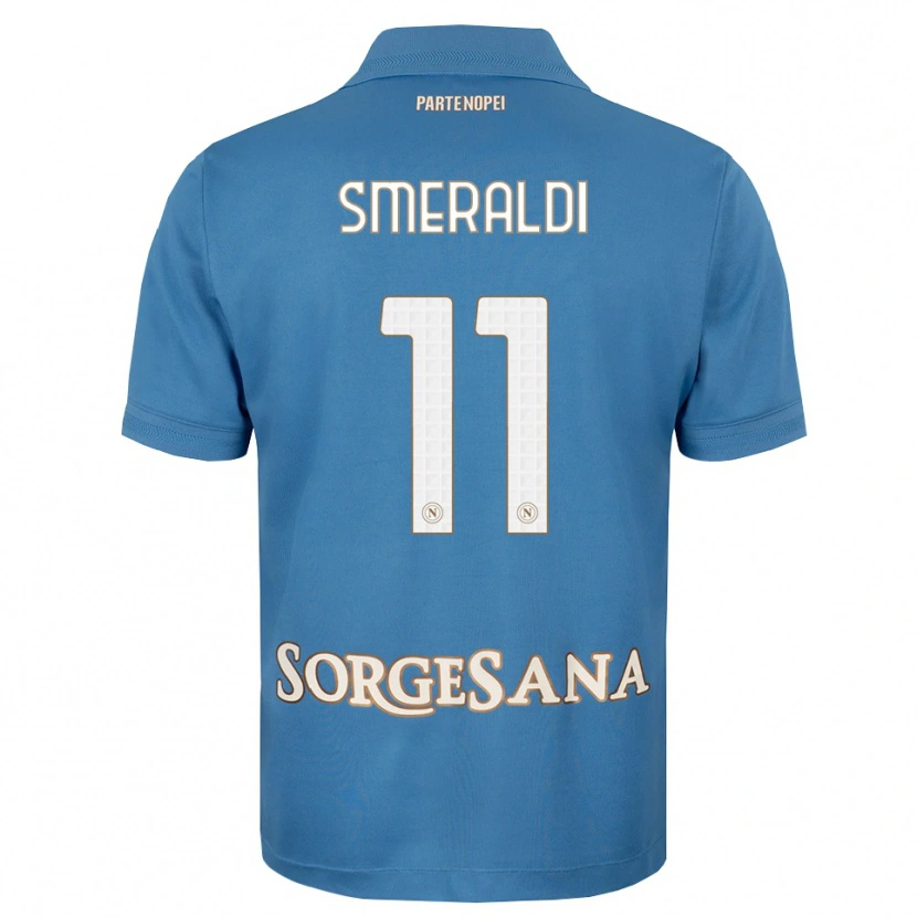 Danxen Niño Camiseta Andrea Smeraldi #11 Azul Neblina Blanco 1ª Equipación 2026/27 La Camisa México
