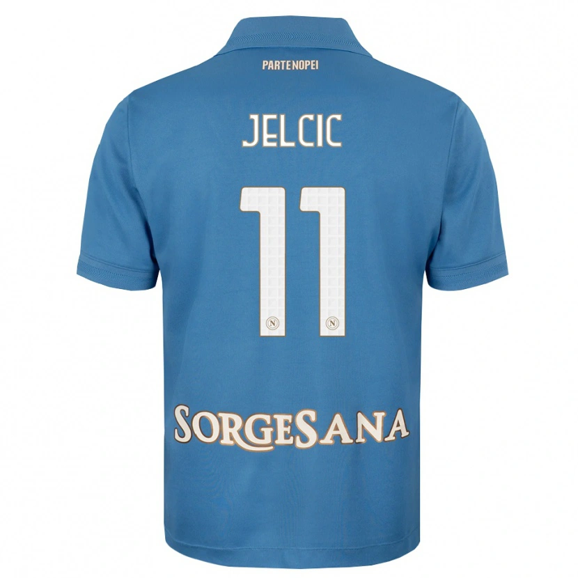 Danxen Niño Camiseta Maja Jelčić #11 Azul Neblina Blanco 1ª Equipación 2026/27 La Camisa México