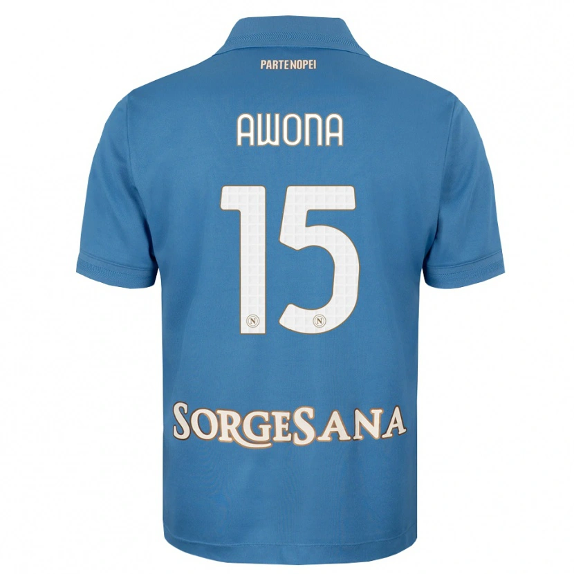 Danxen Niño Camiseta Aurelle Awona #15 Azul Neblina Blanco 1ª Equipación 2026/27 La Camisa México
