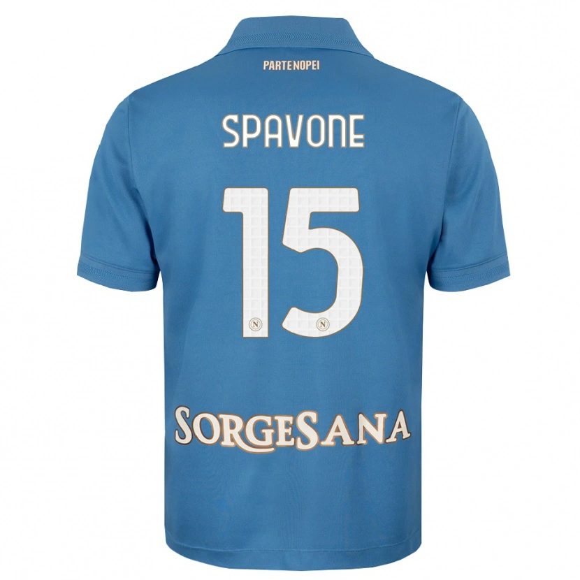 Danxen Niño Camiseta Alessandro Spavone #15 Azul Neblina Blanco 1ª Equipación 2026/27 La Camisa México