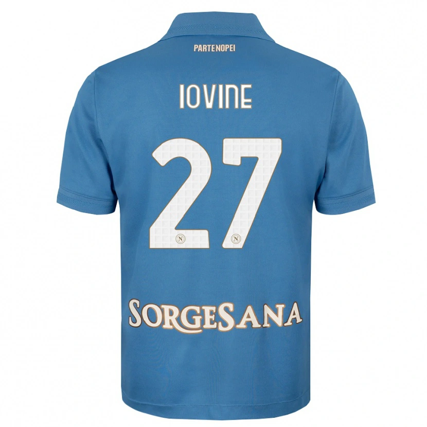 Danxen Niño Camiseta Andrea Iovine #27 Azul Neblina Blanco 1ª Equipación 2026/27 La Camisa México