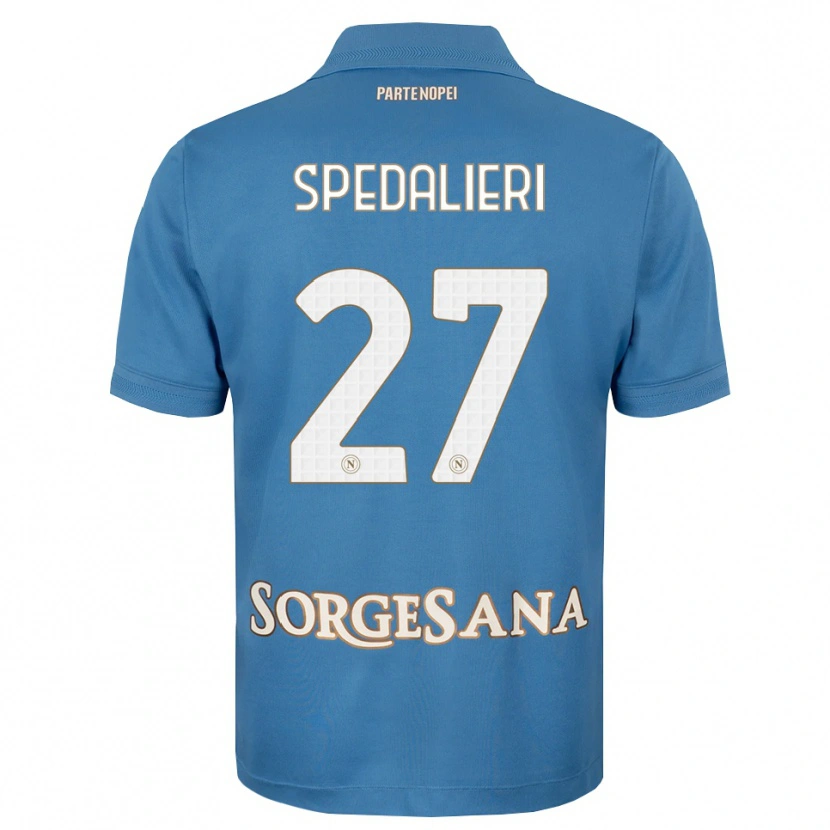 Danxen Niño Camiseta Johnatan Andrea Spedalieri #27 Azul Neblina Blanco 1ª Equipación 2026/27 La Camisa México