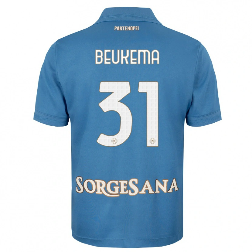 Danxen Niño Camiseta Sam Beukema #31 Azul Neblina Blanco 1ª Equipación 2026/27 La Camisa México