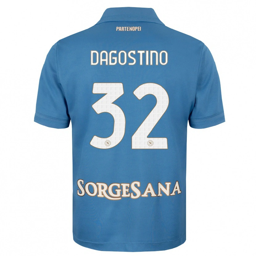 Danxen Niño Camiseta Giuseppe Dagostino #32 Azul Neblina Blanco 1ª Equipación 2026/27 La Camisa México