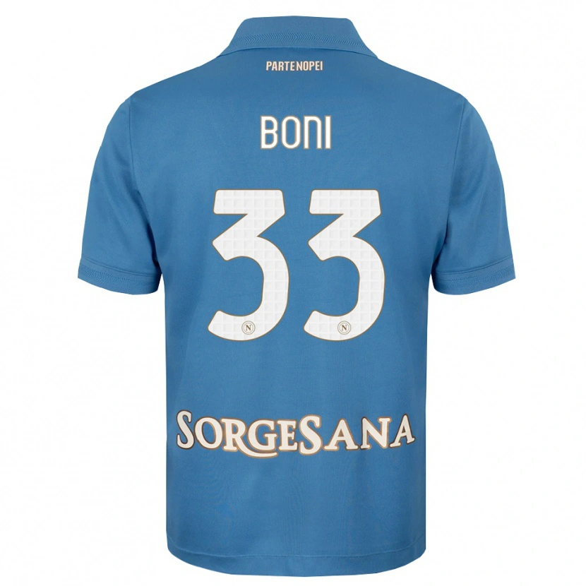 Danxen Niño Camiseta Landry Boni #33 Azul Neblina Blanco 1ª Equipación 2026/27 La Camisa México