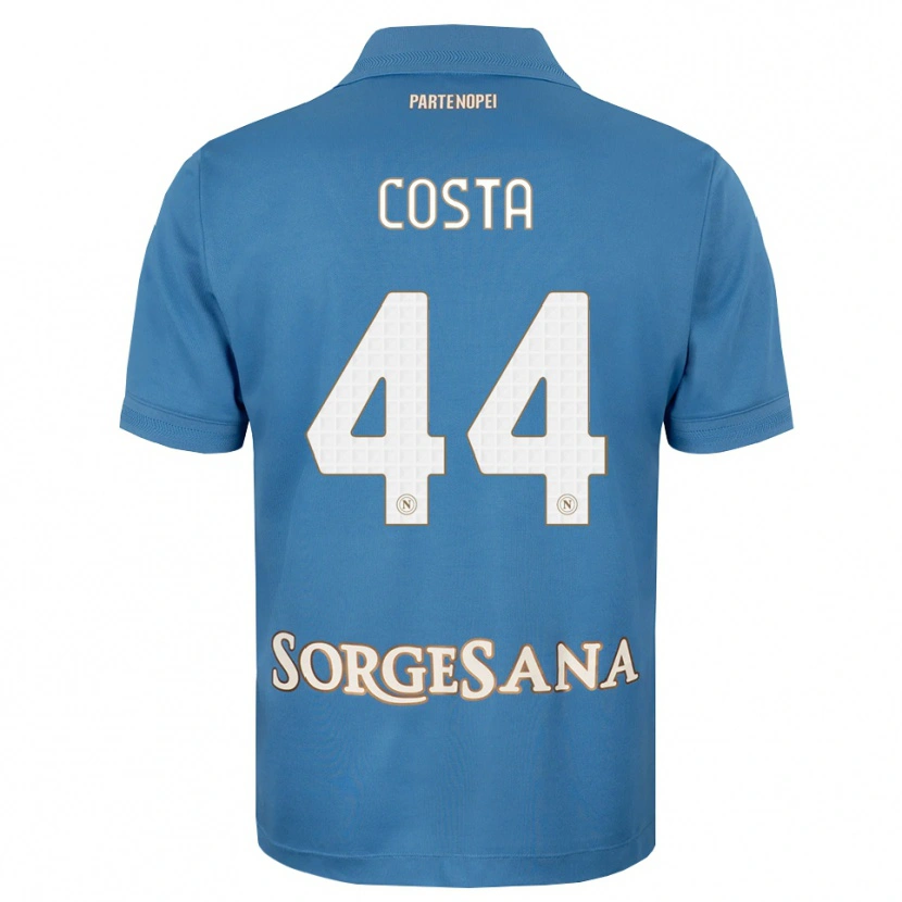 Danxen Niño Camiseta Filippo Costa #44 Azul Neblina Blanco 1ª Equipación 2026/27 La Camisa México