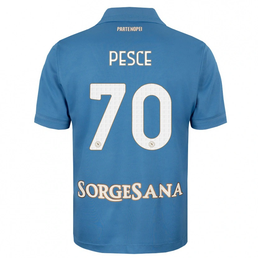 Danxen Niño Camiseta Antonio Pesce #70 Azul Neblina Blanco 1ª Equipación 2026/27 La Camisa México