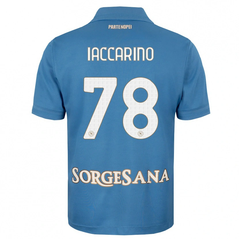 Danxen Niño Camiseta Gennaro Iaccarino #78 Azul Neblina Blanco 1ª Equipación 2026/27 La Camisa México